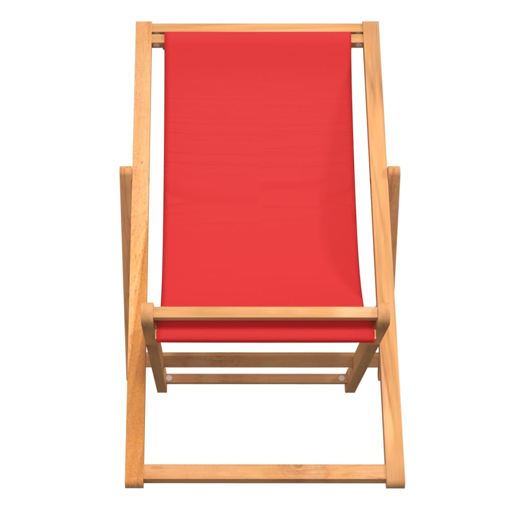 Folding Beach Chair Solid Teak Wood