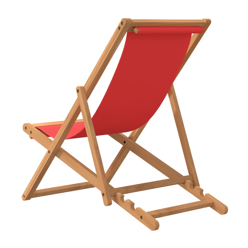 Folding Beach Chair Solid Teak Wood