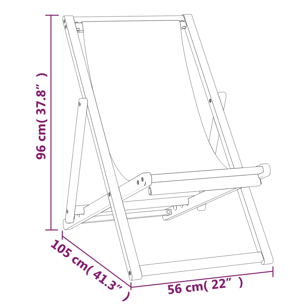 Folding Beach Chair Solid Teak Wood