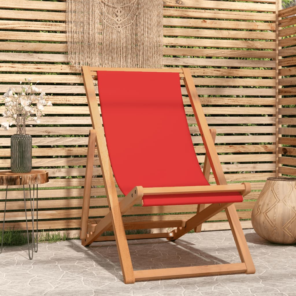 Folding Beach Chair Solid Teak Wood