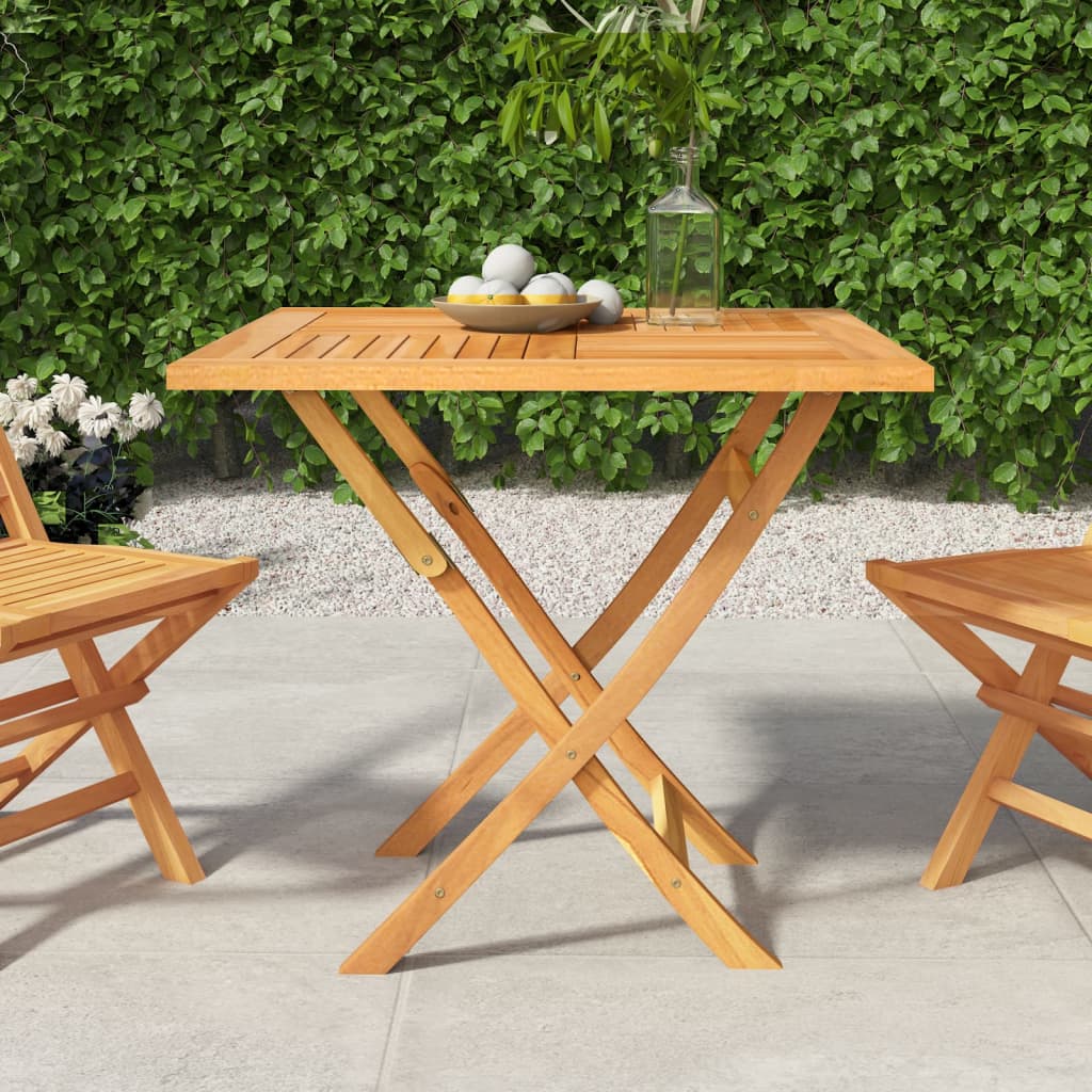 Folding Patio Table 33.5&quot;X29.9&quot; Solid Teak Wood