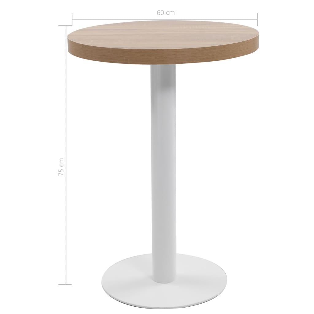 Bistro Table Light Brown 23.6&quot; Mdf