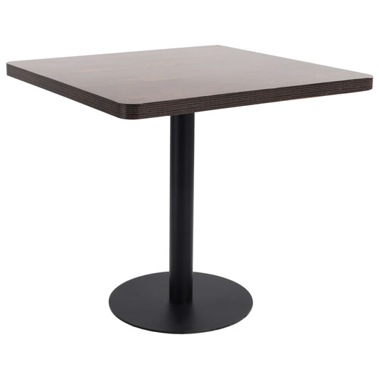 Bistro Table Dark Brown 31.5&quot;X31.5&quot; Mdf