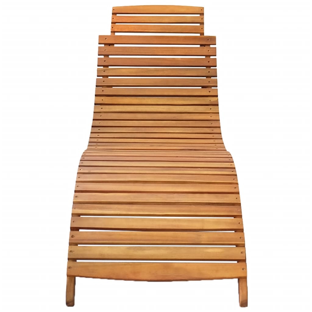 Sun Lounger Solid Acacia Wood