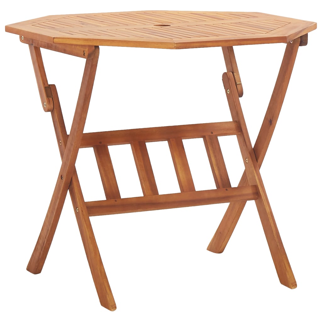 Folding Patio Table Solid Wood Acacia