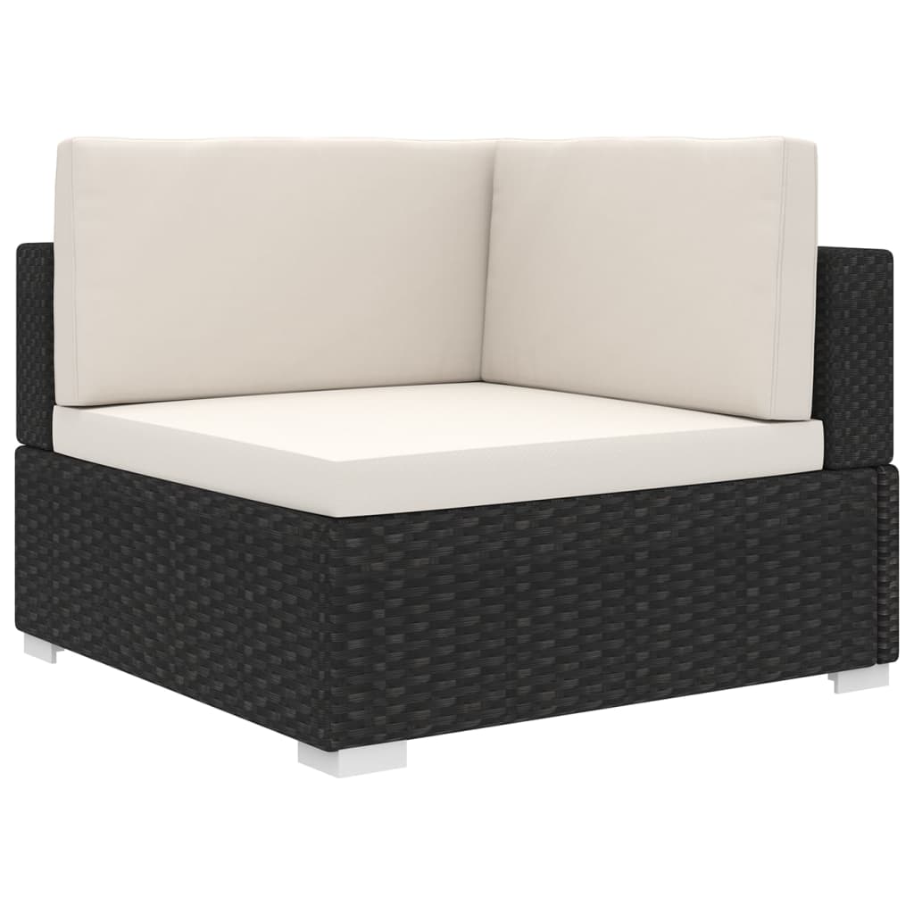 Sectional Corner Chair With Cushions Poly Rattan