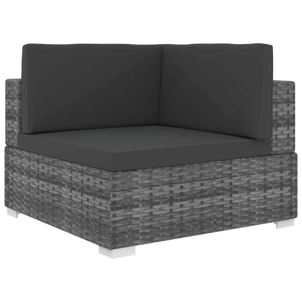 Sectional Corner Chair With Cushions Poly Rattan