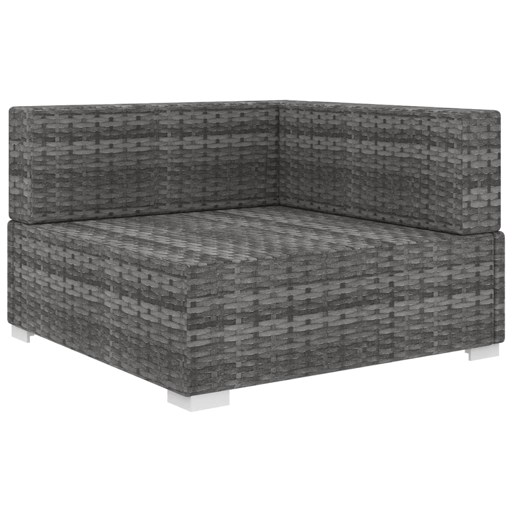 Sectional Corner Chair With Cushions Poly Rattan