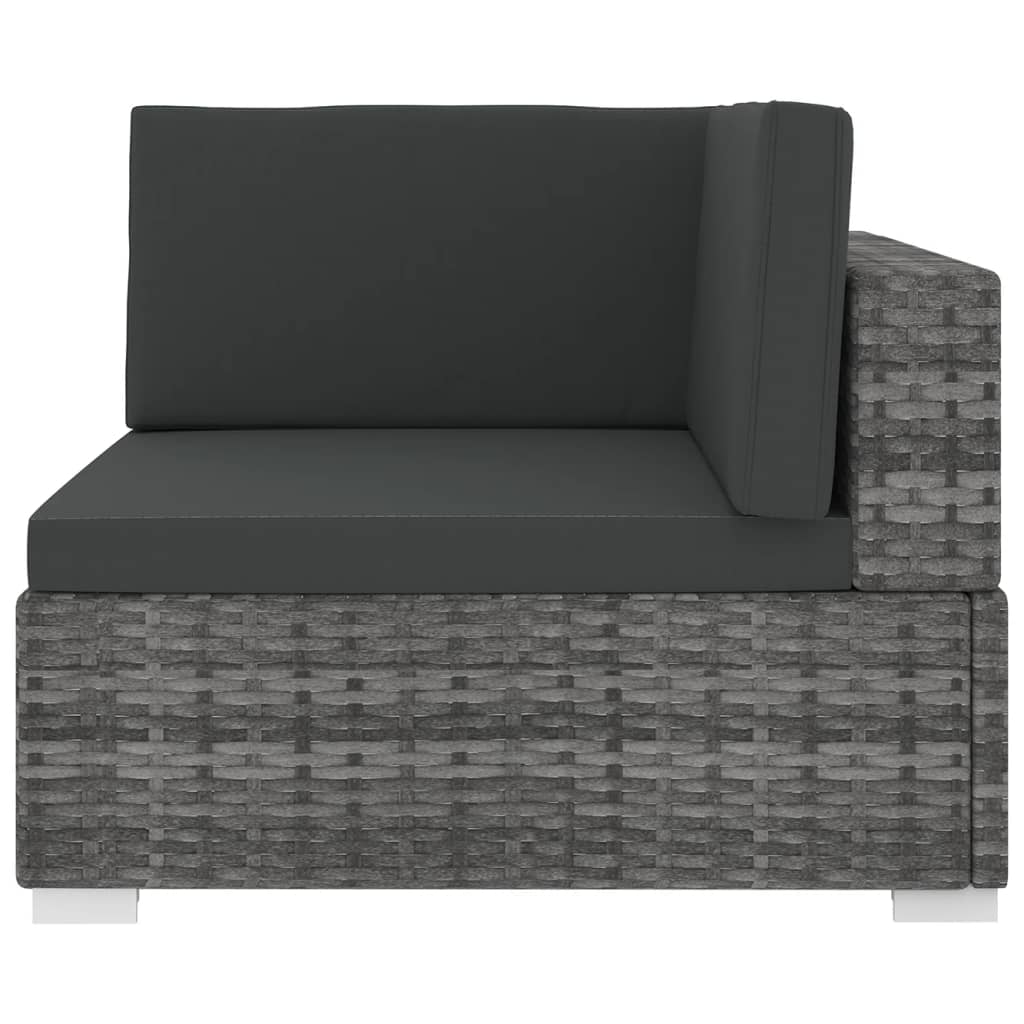 Sectional Corner Chair With Cushions Poly Rattan