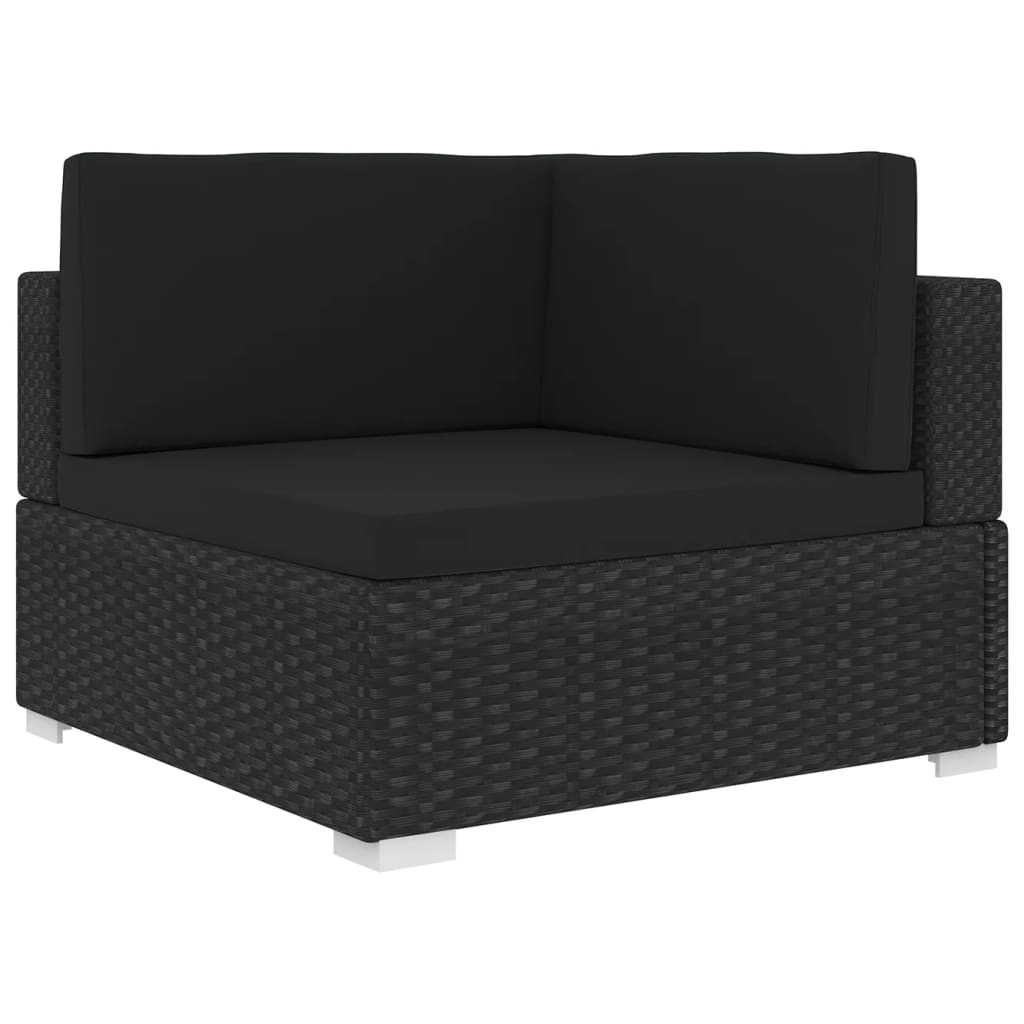 Sectional Corner Chair With Cushions Poly Rattan