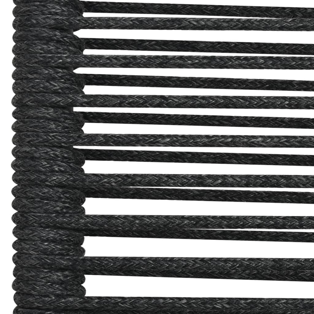 Patio Chairs 2 Pcs Cotton Rope And Steel Black