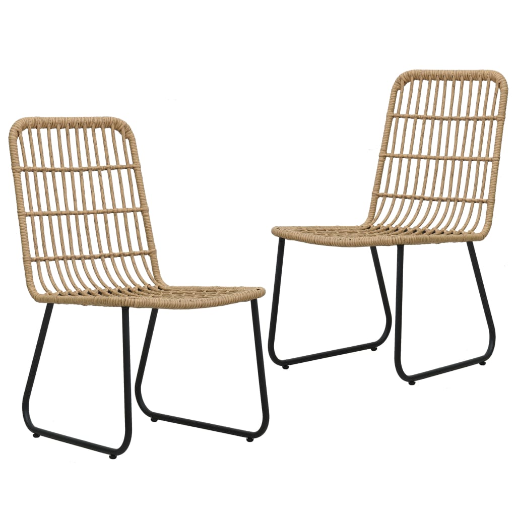 Patio Chairs 2 Pcs Poly Rattan