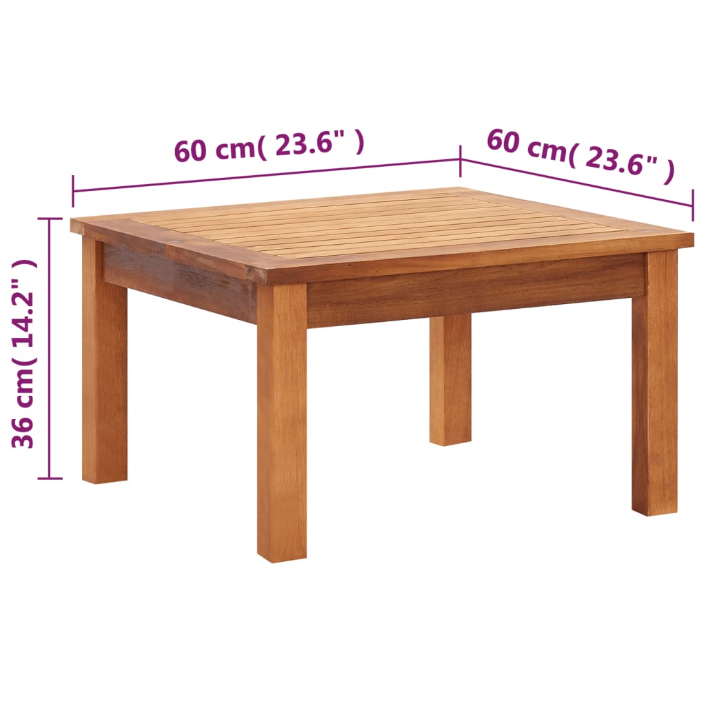 Patio Coffee Table Solid Acacia Wood