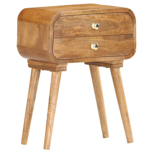 Bedside Cabinet 16.9&quot;X11.8&quot;X22.8&quot; Solid Mango Wood