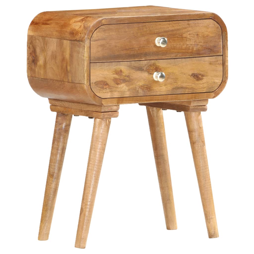 Bedside Cabinet 16.9&quot;X11.8&quot;X22.8&quot; Solid Mango Wood