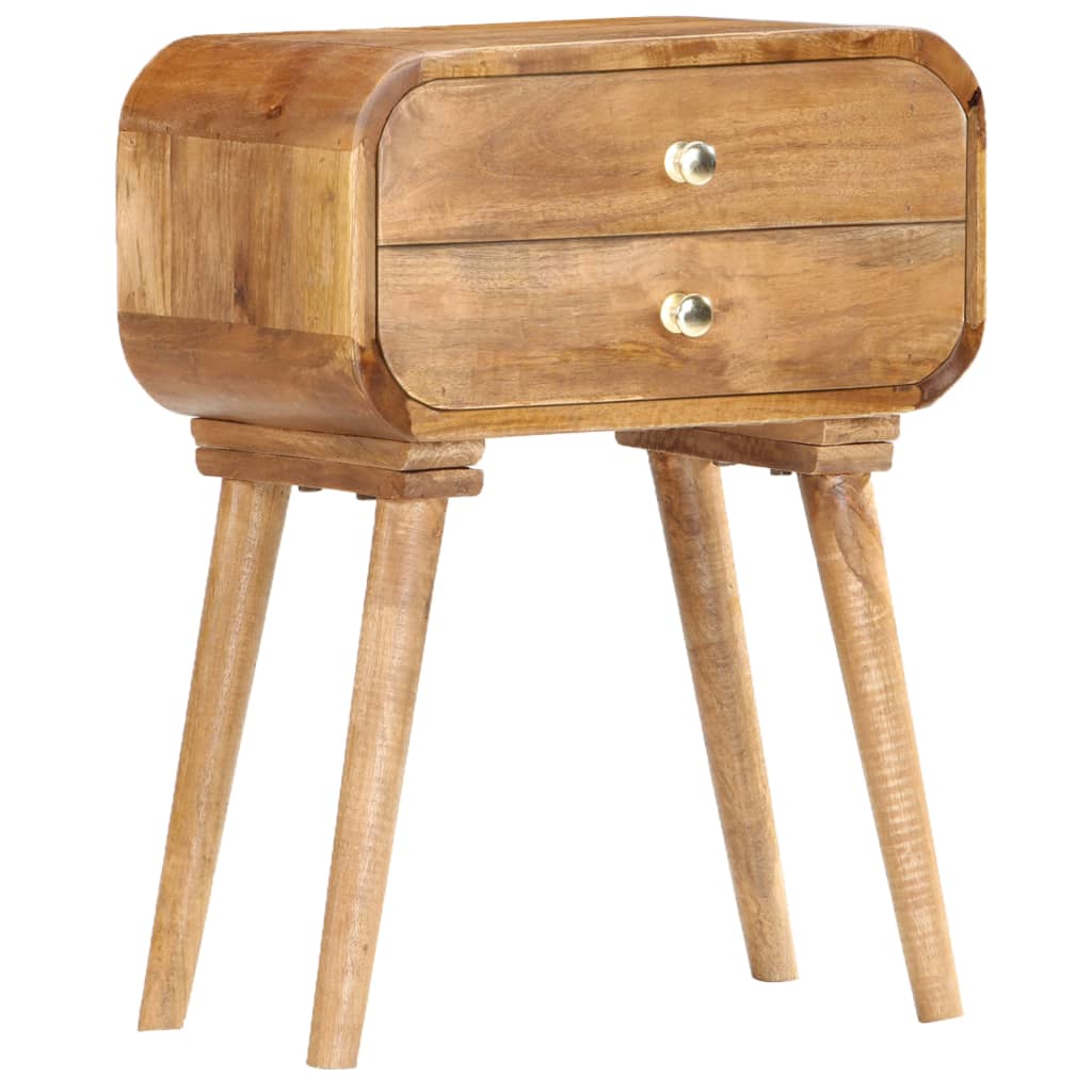 Bedside Cabinet 16.9&quot;X11.8&quot;X22.8&quot; Solid Mango Wood