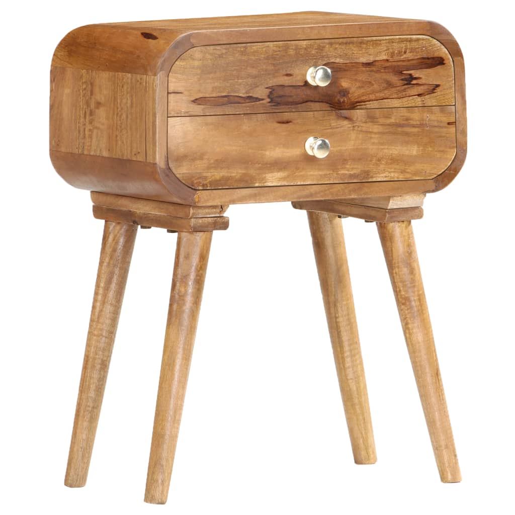 Bedside Cabinet 16.9&quot;X11.8&quot;X22.8&quot; Solid Mango Wood