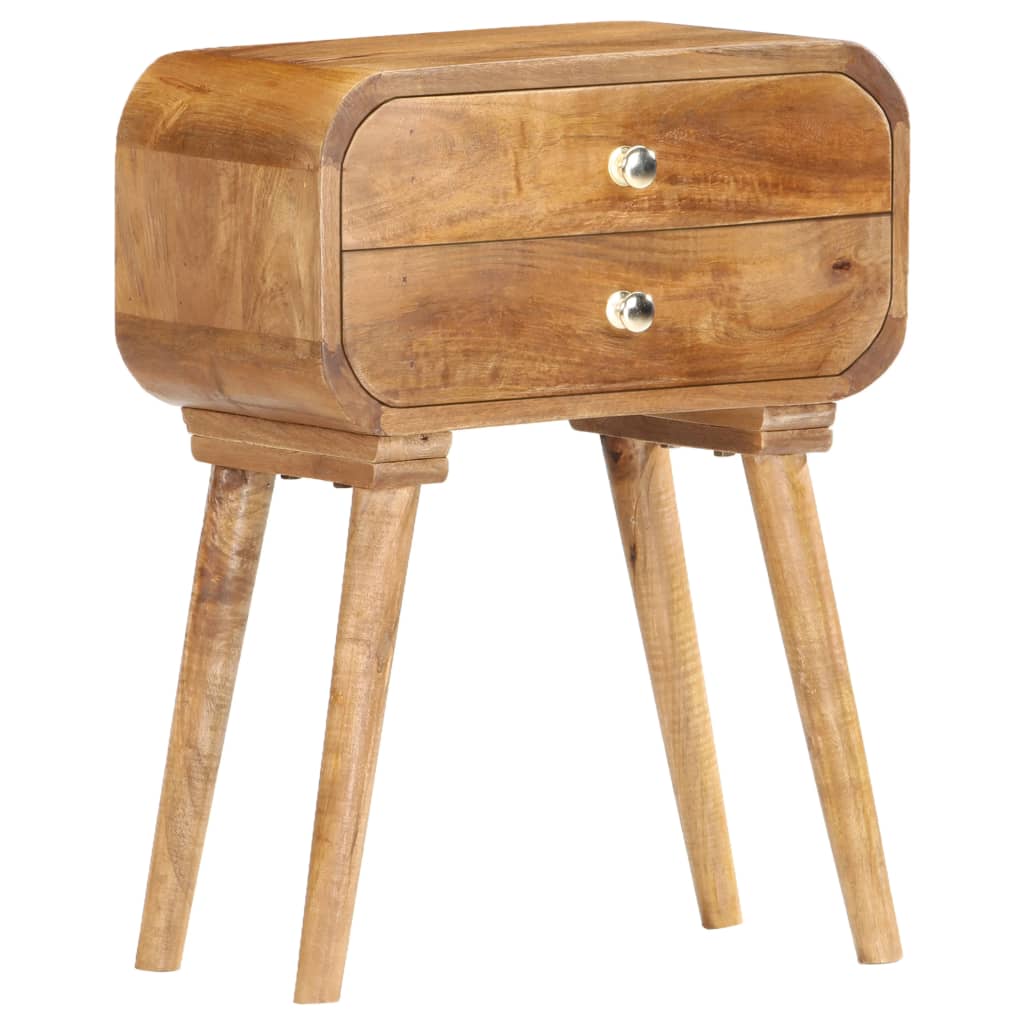 Bedside Cabinet 16.9&quot;X11.8&quot;X22.8&quot; Solid Mango Wood