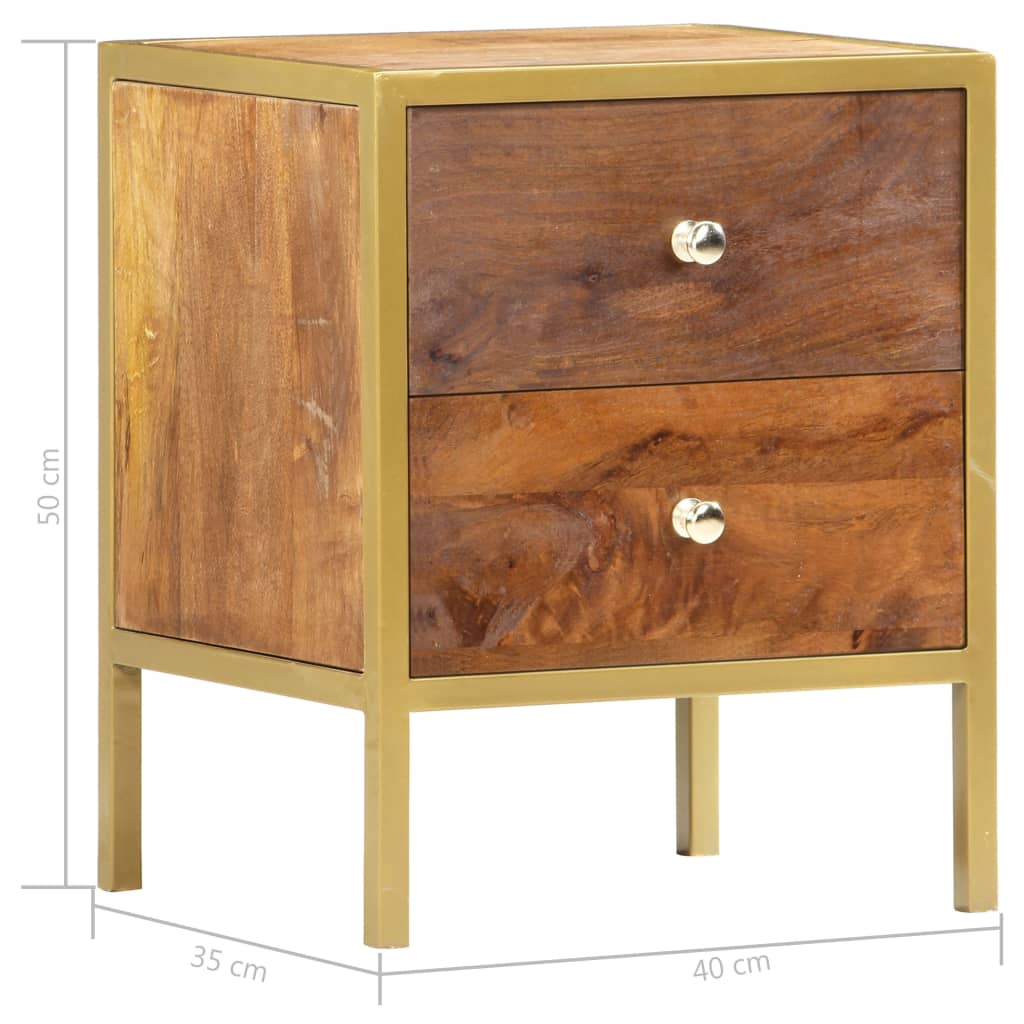 Bedside Cabinet 15.7&quot;X13.8&quot;X19.7&quot; Solid Mango Wood