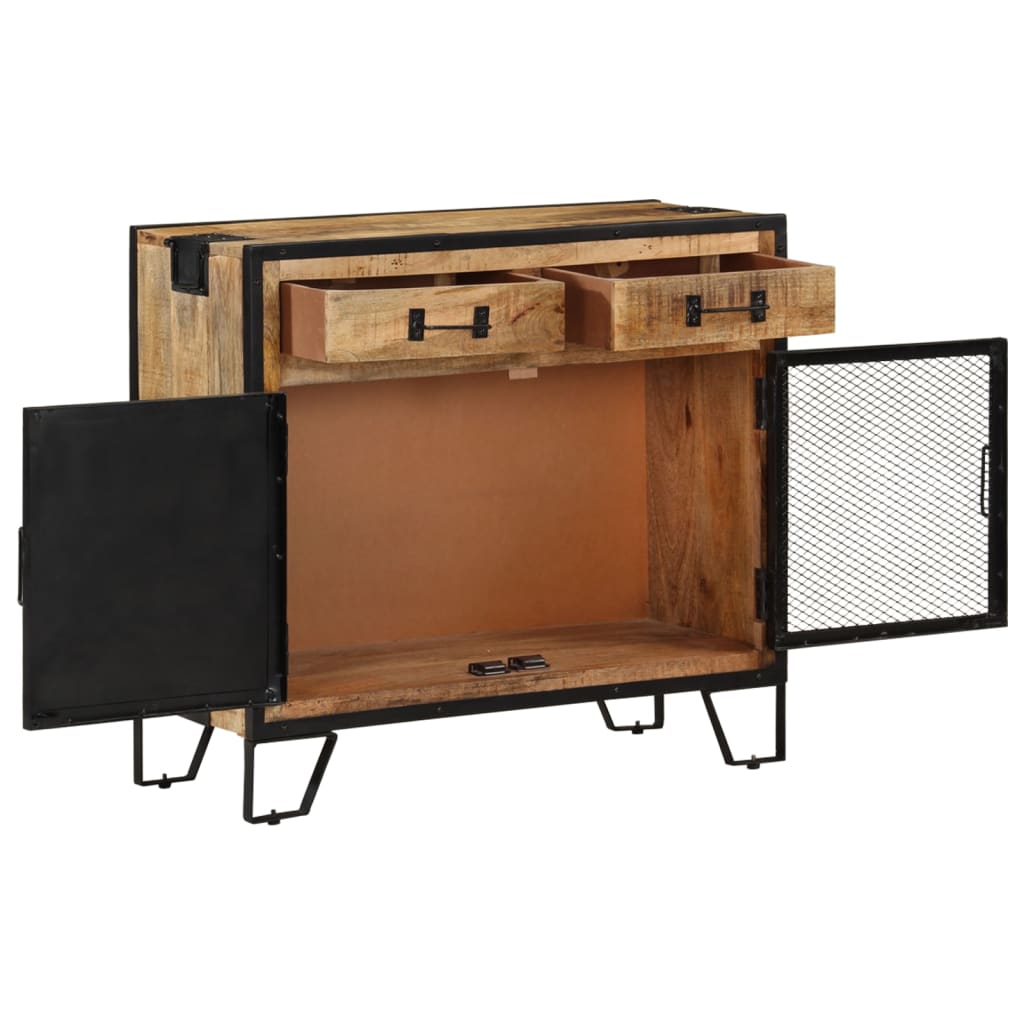 Sideboard 31.5&quot;X12.2&quot;X28&quot; Solid Rough Mango Wood