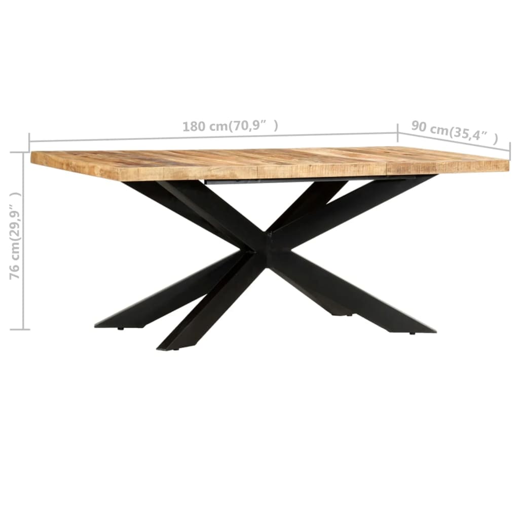 Dining Table 70.9&quot;X35.4&quot;X29.9&quot; Solid Rough Mango Wood