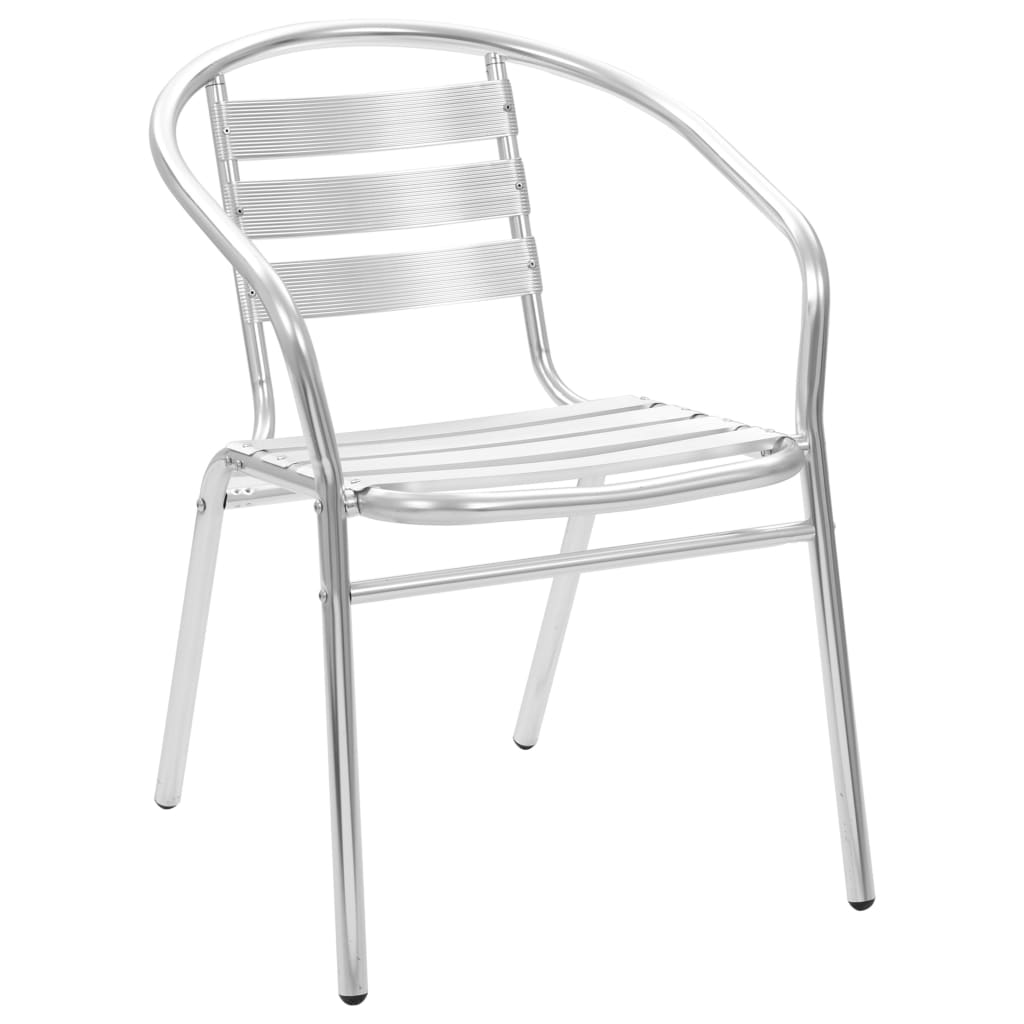 Stackable Patio Chairs 4 Pcs Aluminum