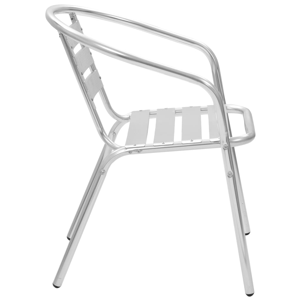 Stackable Patio Chairs 4 Pcs Aluminum