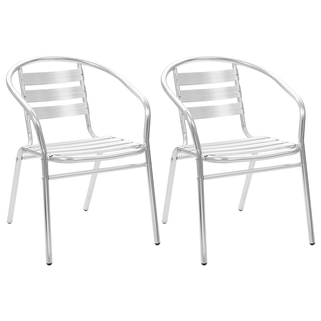 Stackable Patio Chairs 4 Pcs Aluminum