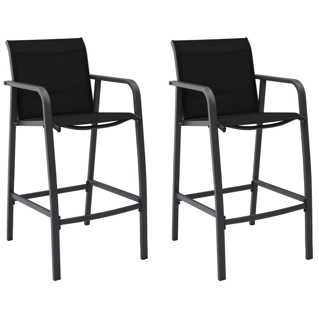 Patio Bar Chairs 4 Pcs Textilene