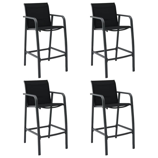 Patio Bar Chairs 4 Pcs Textilene