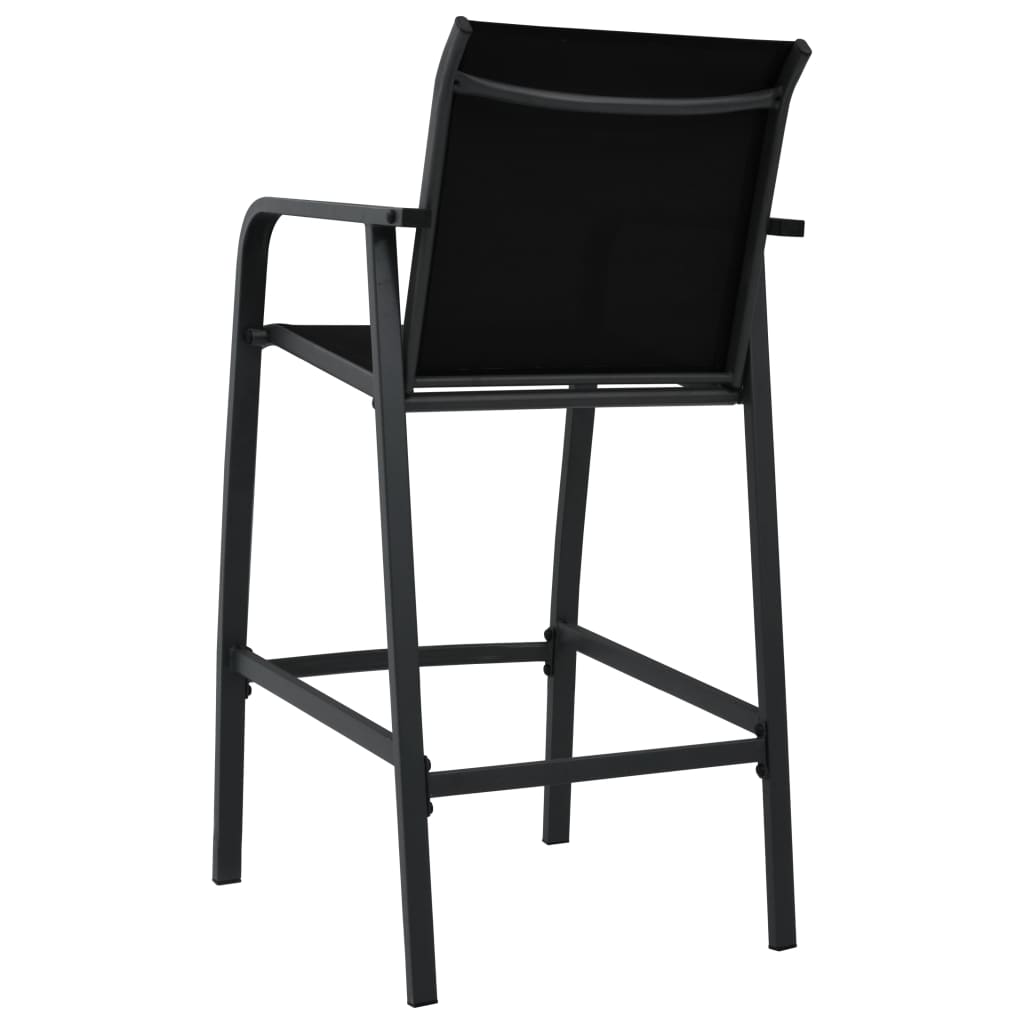 Patio Bar Chairs 4 Pcs Textilene