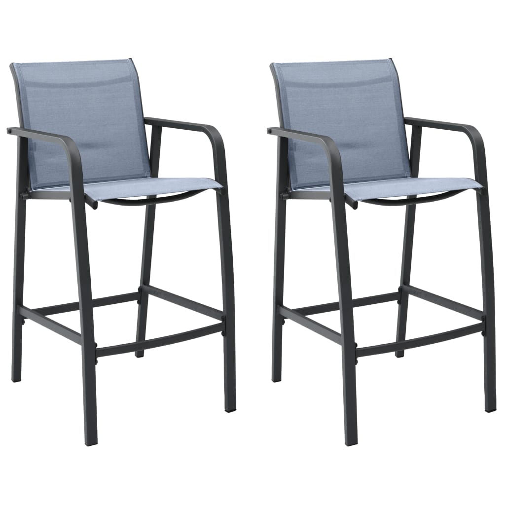 Patio Bar Chairs 4 Pcs Textilene