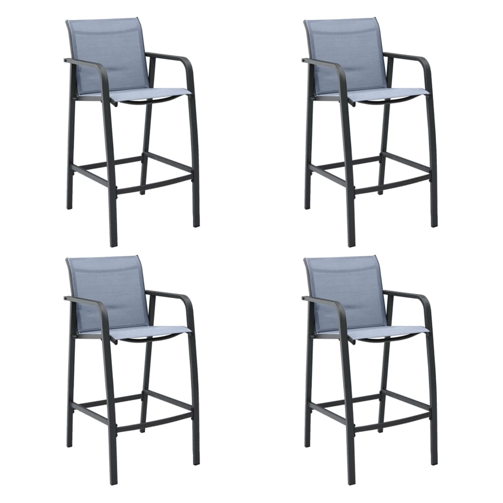 Patio Bar Chairs 4 Pcs Textilene