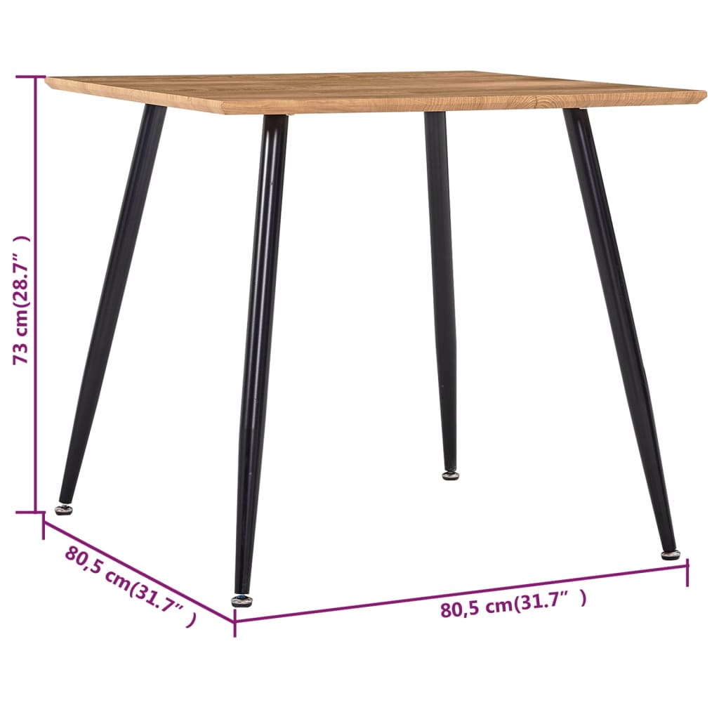 Dining Table 31.7&quot;X31.7&quot;X28.7&quot; Mdf