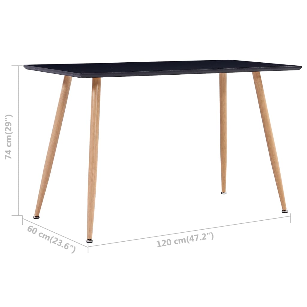 Dining Table 47.2&quot;X23.6&quot;X29.1&quot; Mdf