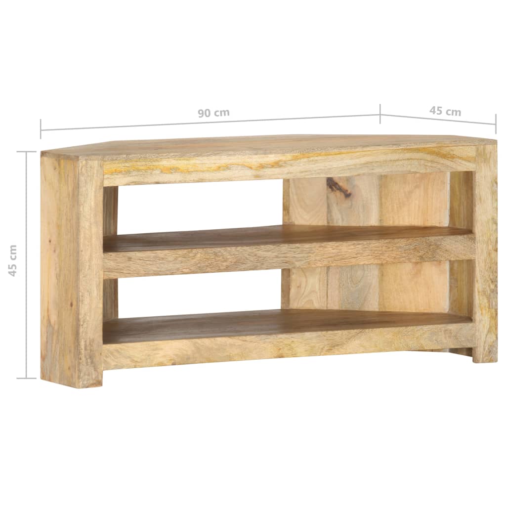 Corner Tv Stand 35.4&quot;X17.7&quot;X17.7&quot; Solid Wood Mango