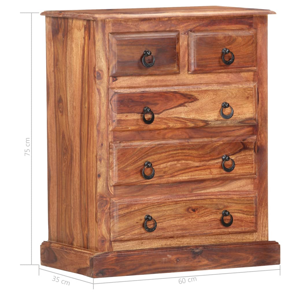 Drawer Cabinet 23.6&quot;X13.8&quot;X29.5&quot; Solid Sheesham Wood