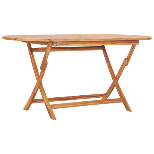 Folding Patio Table 62.9&quot;X31.4&quot;X29.5&quot; Solid Teak Wood