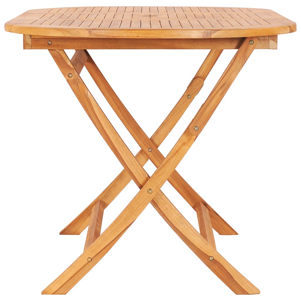 Folding Patio Table 62.9&quot;X31.4&quot;X29.5&quot; Solid Teak Wood