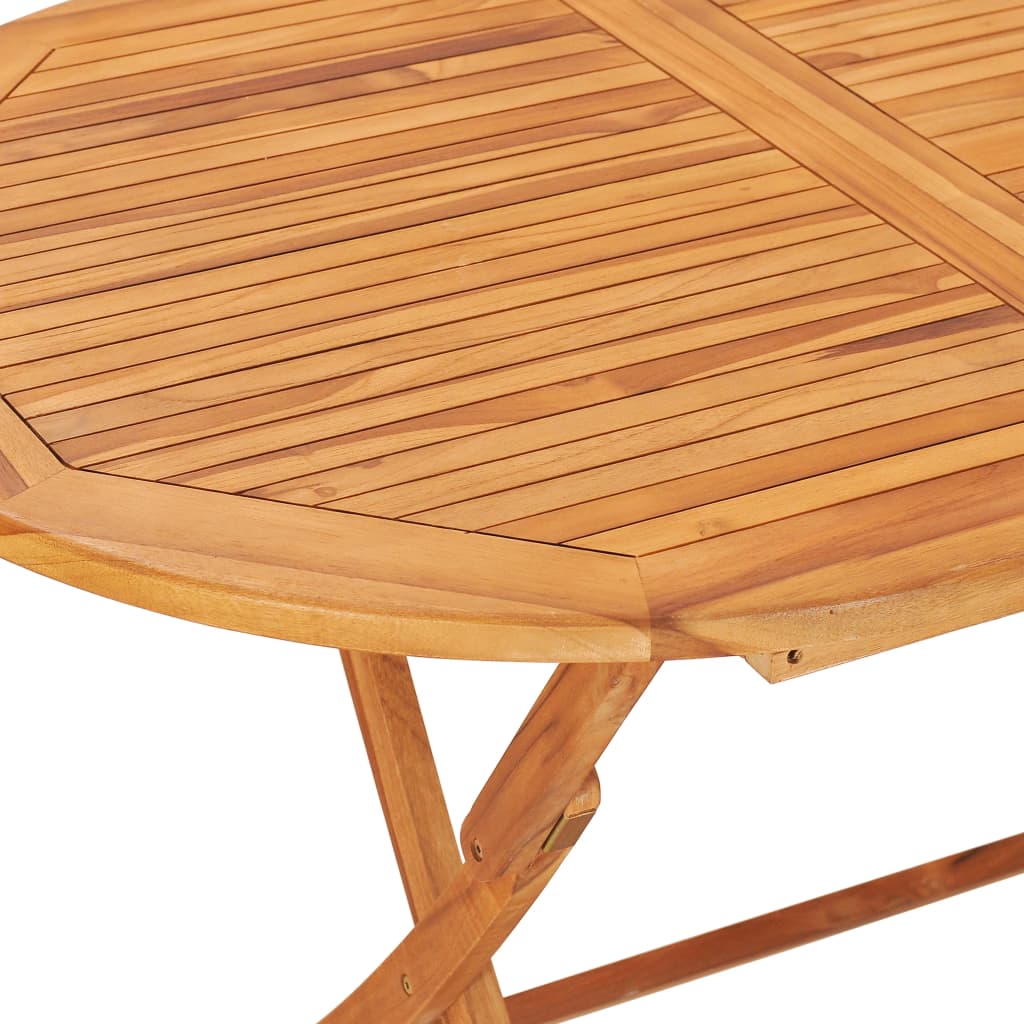 Folding Patio Table 62.9&quot;X31.4&quot;X29.5&quot; Solid Teak Wood