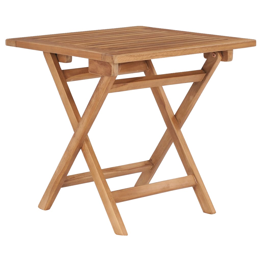 Folding Patio Table 17.7&quot;X17.7&quot;X17.7&quot; Solid Teak Wood