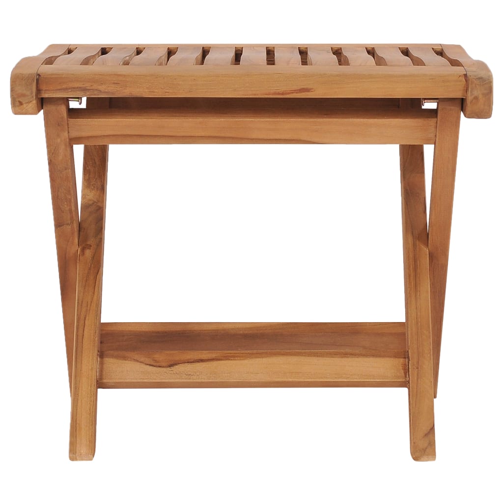 Folding Footrest 18.3&quot;X19.3&quot;X16.3&quot; Solid Teak Wood