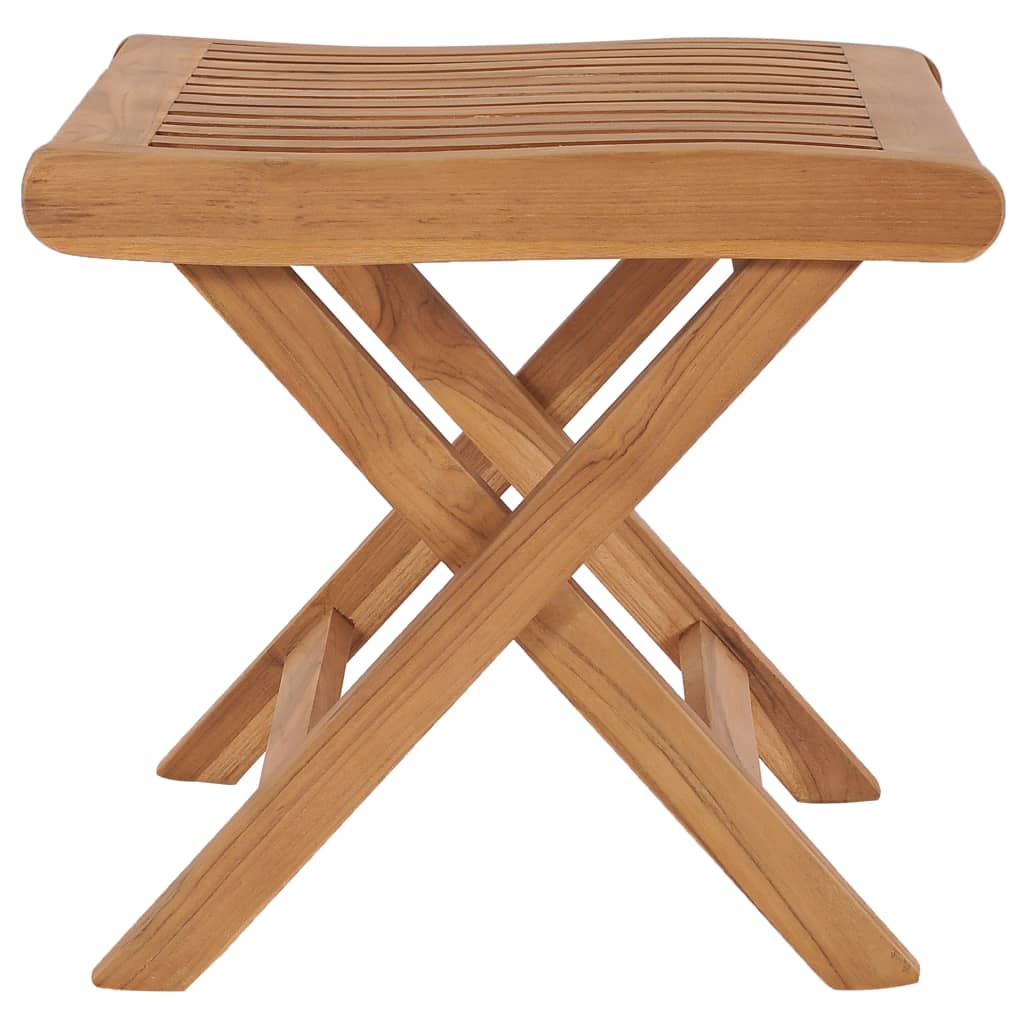 Folding Footrest 18.3&quot;X19.3&quot;X16.3&quot; Solid Teak Wood