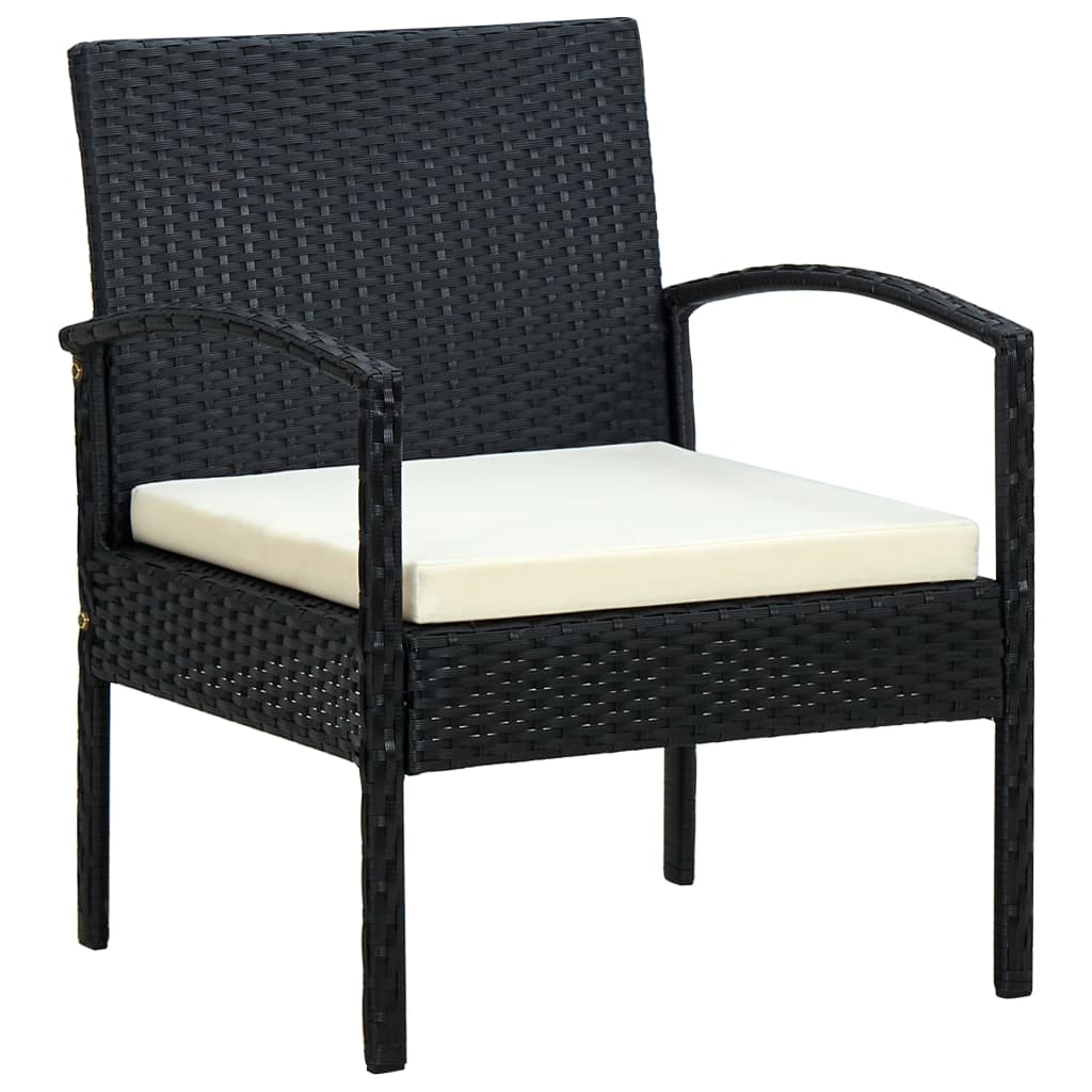 Patio Chair With Cushion Poly Rattan