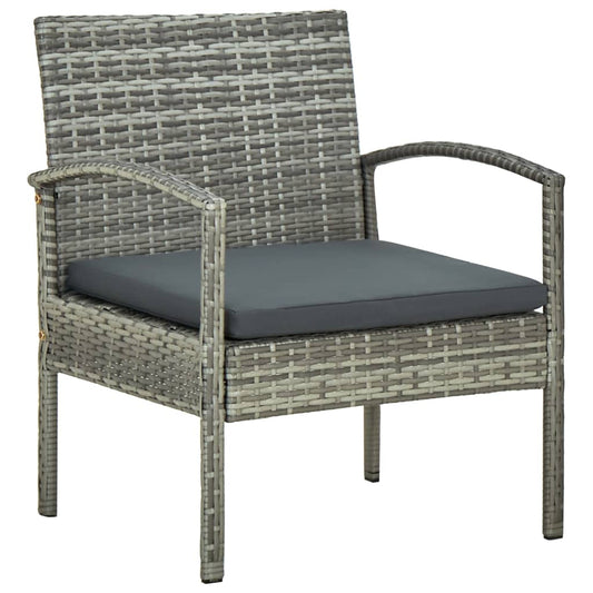 Patio Chair With Cushion Poly Rattan