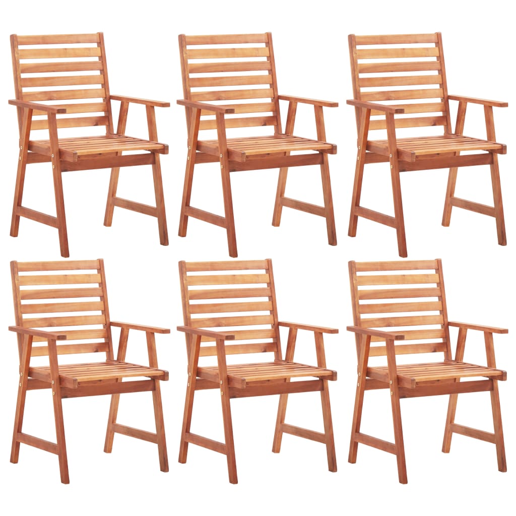 Patio Dining Chairs 2 Pcs Solid Acacia Wood