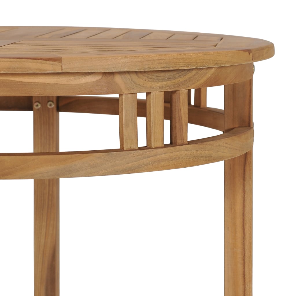 Dining Table Ø 31.5&quot; Solid Teak Wood