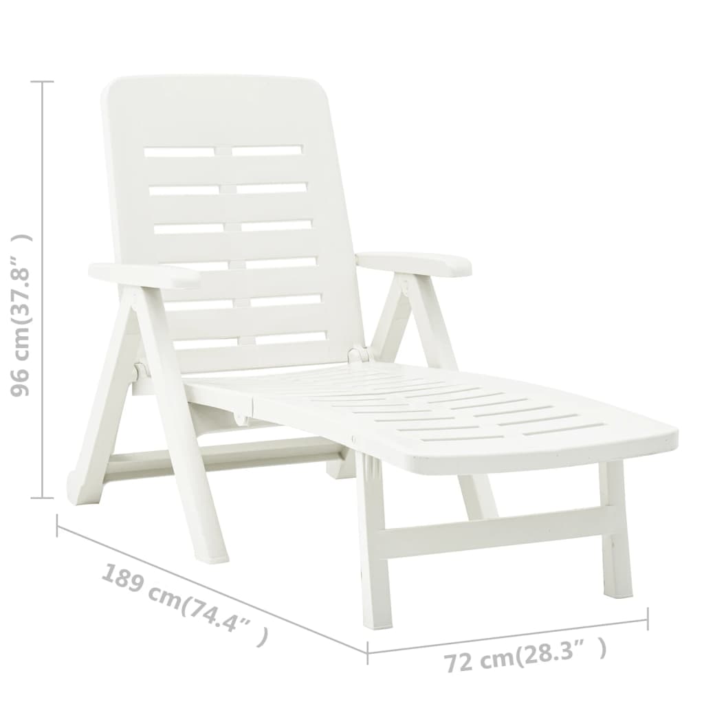 Folding Sun Lounger Plastic