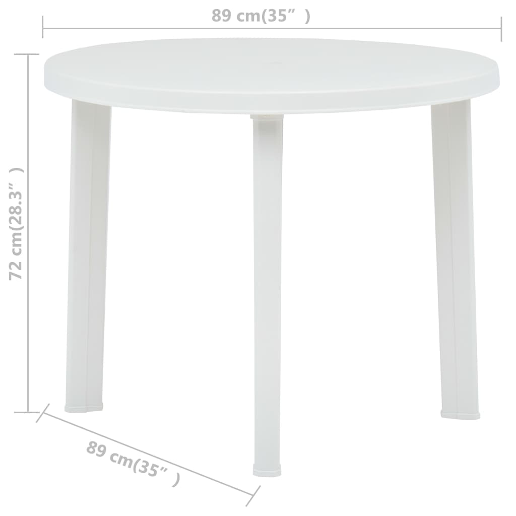 Patio Table 35&quot; Plastic