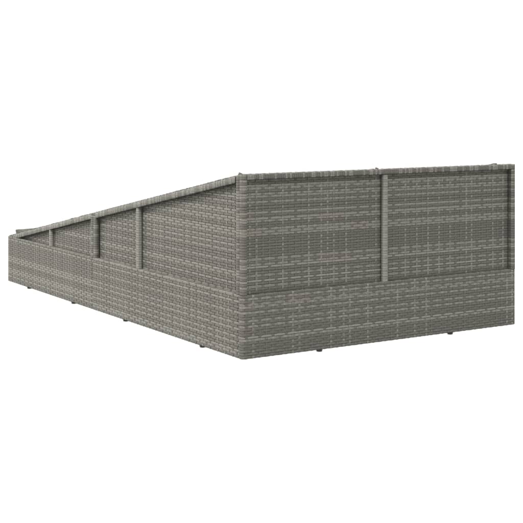 Patio Bed Gray 43.3&quot;X78.7&quot; Poly Rattan